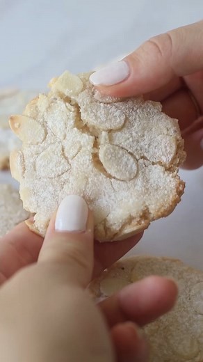 7.7K views · 53 reactions | Looking for a tasty #almondcookie recipe? TRY THIS! These almond cookies are fast to make and are ready in under 25 minutes. Everyone will love the crunchy almonds on the outside and the chewy inside. Grab the recipe link in the comments below. #almondrecipes #cookierecipes #easycookies #cookies #baking | All Things Mamma | Facebook