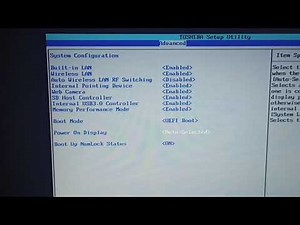 Toshiba Dynabook R732 Laptop BIOS settings so you can install windows 11