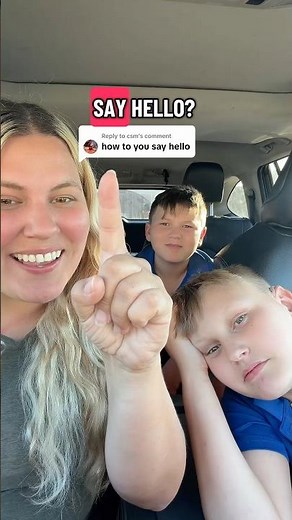Hello in sign language #fyp #signlanguage #deaf #cochlearimplant #babysignlanguage #deafkids #asl
