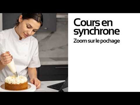 Cours en synchrone EISF | Zoom sur le pochage: gianduja, ganache montée et pommes duchesse