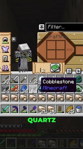 Minecraft Mining: Gold, Silver & Quartz for Your Survival! #shorts