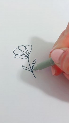 Floral Line Art Drawing Tutorial