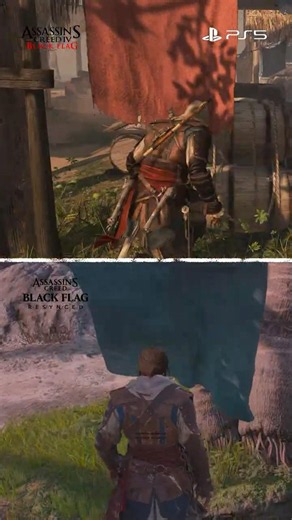 Clothes Physics Comparison | Assassin's Creed Black Flag Resynced vs Black Flag 2013