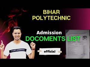Bihar polytechnic admission document 2024 |bihar polytechnic counselling documents by raceva academy