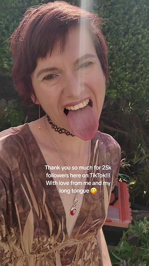 Celebrating 25K Followers Milestone with My Long Tongue 🎉