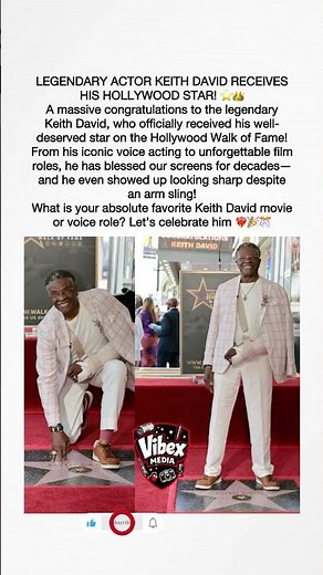 Keith David Finally Gets His Hollywood Star – Legendary Actor & Voice Icon 🎵#keithdavid #walkoffame
