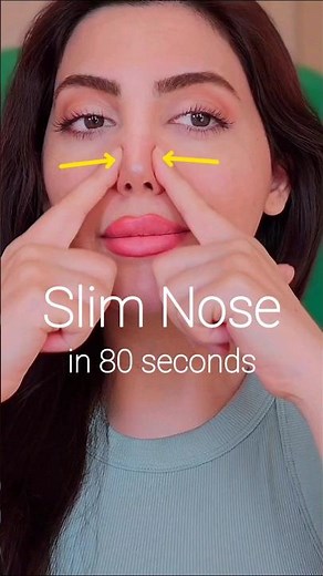 Nose Slimmer Massage in 80 seconds ✨️ Depuffing Face Yoga 👃🤩 #shorts