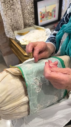 Martina Vidal Venezia on Instagram: "✨ Burano. Lace. Tradition. Elegance ✨ At Atelier Martina Vidal, the legendary tradition of Burano lace comes alive through meticulous handwork, passed down through generations and reimagined for today’s refined lifestyle. Step inside our Atelier to witness the art of traditional lace-making and explore our exclusive new collections for home and personal wear. Each piece is created using exceptional, high-quality fabrics, enriched with precious details and a d