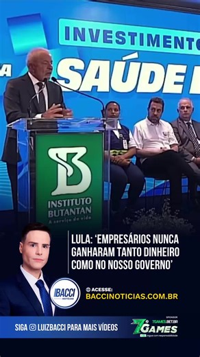 Luiz Bacci on Instagram: "O presidente Lula (PT) afirmou nesta segunda-feira (09) que o sistema financeiro e os empresários brasileiros nunca foram tão bem-sucedidos em seus negócios como nos dias atuais, atribuindo os resultados às políticas adotadas pelo governo. Segundo ele, os números demonstram que a economia tem respondido positivamente às decisões tomadas de forma coletiva, com impactos em diferentes setores produtivos do país. O petista citou ainda a retomada da indústria automobilística