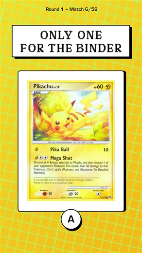 Only one Pikachu makes the binder. Which one are you choosing — A, B or C? 👀 #PokemonTCG #PokemonCards #Pikachu #PokemonCommunity #TCG