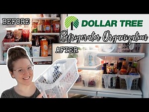 DOLLAR TREE REFRIGERATOR ORGANIZATION | NEW BINS | BEFORE & AFTER | APRIL 2021!
