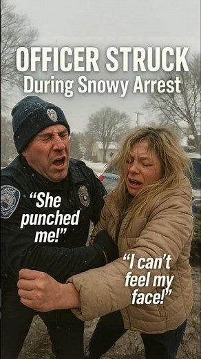 Bodycam: Officer Struck During Snowy Daytime Arrest