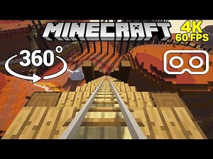 Bone Canyon in 360° - Roller Coaster Minecraft [VR] 4K 60FPS