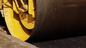Steamroller During Road Construction Asphalt Stock Footage SBV-306446160 - Storyblocks