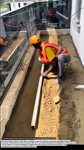 "Precision Sand Levelling Technique for Floor Preparation – Construction Educational Video".