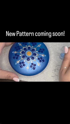 New Pattern will be on on Monday November 3rd! . #metallics #bluestone ##dotpainting #patternkits #dotablemandalas | Dotable Mandalas