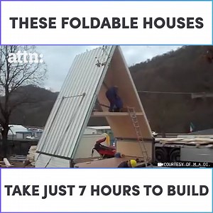 These foldable houses only take 7 hours to build. | ATTN: