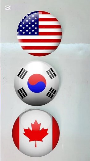 USA, South Korea and Canada Flags Animation | #colormixing #satisfyingvideo #colorart