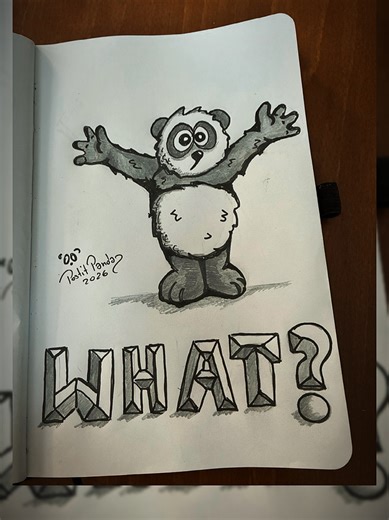 You're drawing these bears again? Yeah, it relaxes me, so WHAT? Life can be tough when you're a small artist 🤣 #drawwithme #panda #pencil #drawing