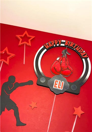 Espectacular Tarta Con Tema de Boxeo para Fiestas