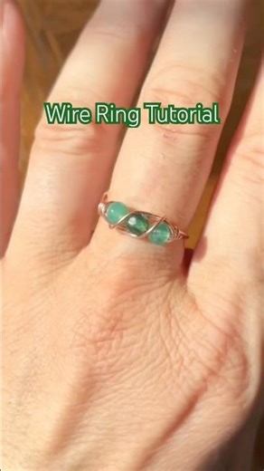 Wire wrapped ring tutorial. Subscribe for more. #wirewrapping #ring #tutorial #green #shorts