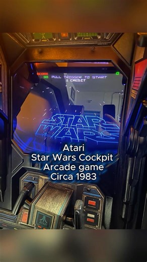 Star Wars cockpit arcade game Circa 1983 #arcade #retrogaming #videogames #starwars #fyp