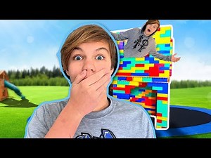 Giant LEGO Trampoline FORT Challenge!
