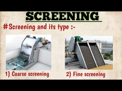 Screening in water treatment / Types of screening / Environmental engineering 🤓⚡part 2