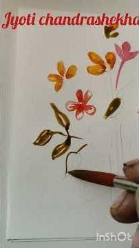 Greeting card Design #water colour flower 🌹🌺 #*Art New year