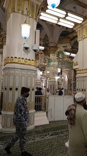 A Sacred Glimpse Inside Masjid Nabawi | Peace and Blessings in Madinah