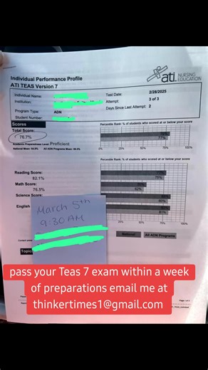 ENTRANCE EXAM (TEAS7HESIA2PAX) on TikTok