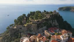 Fortezza di Parga in Grecia con il drone