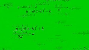 math formula with green screen.