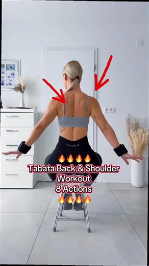 Emmaleni Fit on Instagram: "🔥 TABATA SEATED UPPER BODY WORKOUT 🔥 Seated Tabata • 20s ON / 10s OFF by @emmaleni_fit_2016 💪 Bereit für ein intensives sitzendes Tabata-Workout für den Oberkörper mit Gewichtsmanschetten an den Armen, das Schultern & Rücken gezielt fordert – ohne Springen, ohne Stehen, dafür mit maximaler Muskelspannung gemeinsam mit der EmmaLeniFit-Community? 👊🧘‍♀️ Kurze Intervalle, konstante Spannung und volle Kontrolle. ⏱️ 20 Sekunden Arbeit / 10 Sekunden Pause 📌 Instagram: