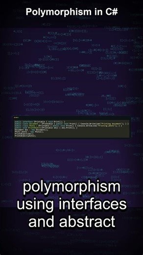 Polymorphism Explained in 30 Seconds | C# .NET Coding Tip #csharp #dotnet #coding #shorts #viral