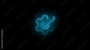 Update setting icon setup animation .UHD 4K Video animation