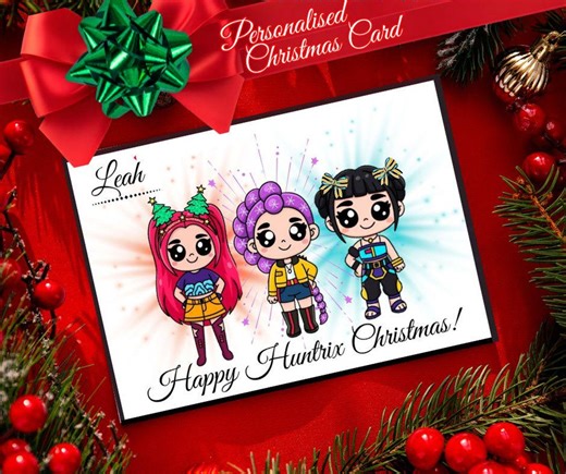 Personalised Kpop Demon Hunters Christmas Card | Custom Anime | Unique K-pop Xmas Gift for Fans - Etsy Canada