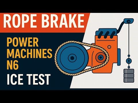 Rope Brake | Internal Combustion Engine Brake Power | Power Machines N6
