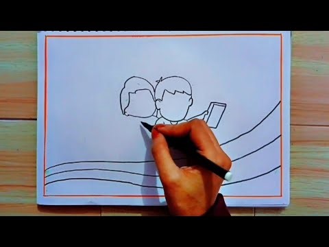Children's day drawing| Children's day poster drawing Happy Children's day drawing| Children's day