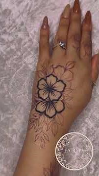 Thermal Henna Stencil Sheet | Floral Hand Design Guide with Video Tutorial