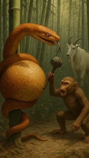 Primal Showdown: Monkey vs. The Beast! 🐒🔥🐍