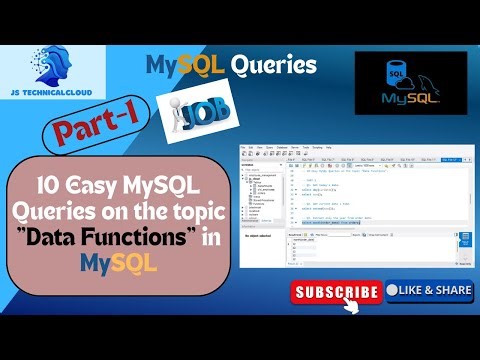10 Easy MySQL Queries on the topic "Date Functions" | How to Extract YEAR, MONTH, and DAY from date.