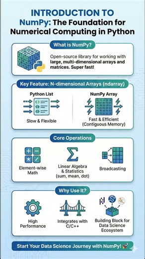 Introduction to Numpy #datascience #datascienceforbeginners #numpy