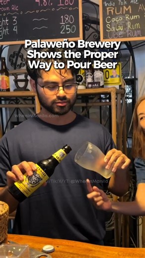 During the demo, the team at Palaweño Brewery shared how they pour beer and why technique matters to the overall experience before the first sip. 🍺 #WhenInPalawan #RTFMIMAROPA #tpbgovph #LovethePhilippines @philippines.tpb 🎥: @dreagonfly | When In Manila