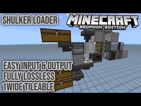 1 Wide Tileable Lossless Shulker Box Loader for Minecraft Bedrock Tutorial 1.14