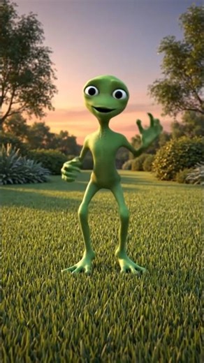 Dame tu cosita Green alien dance #dance #funny #shortsfeed