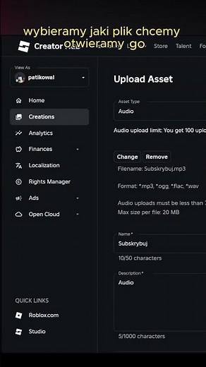 Jak Dodać WŁASNĄ Muzykę w #robloxstudio [Daily #74] #roblox