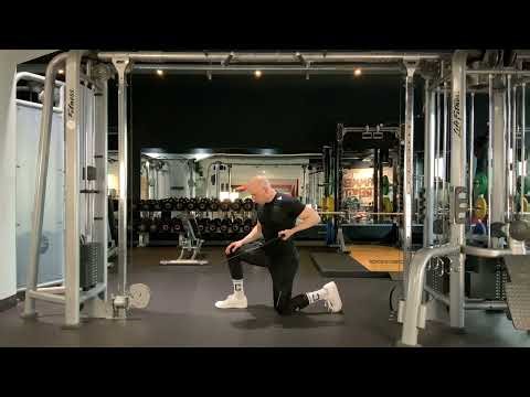 0901 | Lunge Position Unilateral Low Row /External Rotation Grip w/ Cable