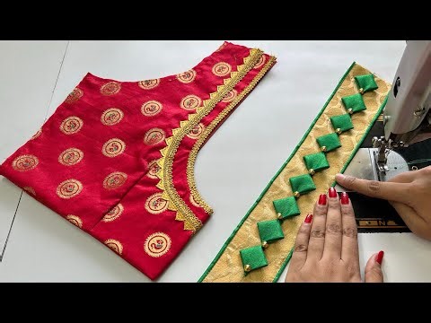 Modern Blouse Design | Blouse Back Neck Designs | Cutting And Stitching Back Neck Blouse Design