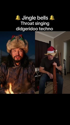#duet wth @Ummet Ozcan #jinglebells #throatsinging #techno #didgeridoo | jingle bells throat singing